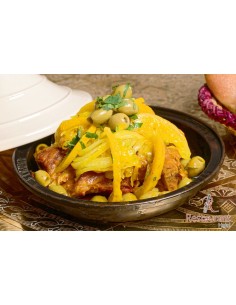 Tagine d'Agneau petites olives et zestes de citron confit